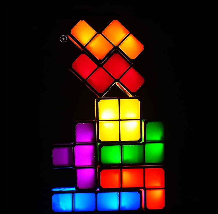 Lampe blocs colorés empilables